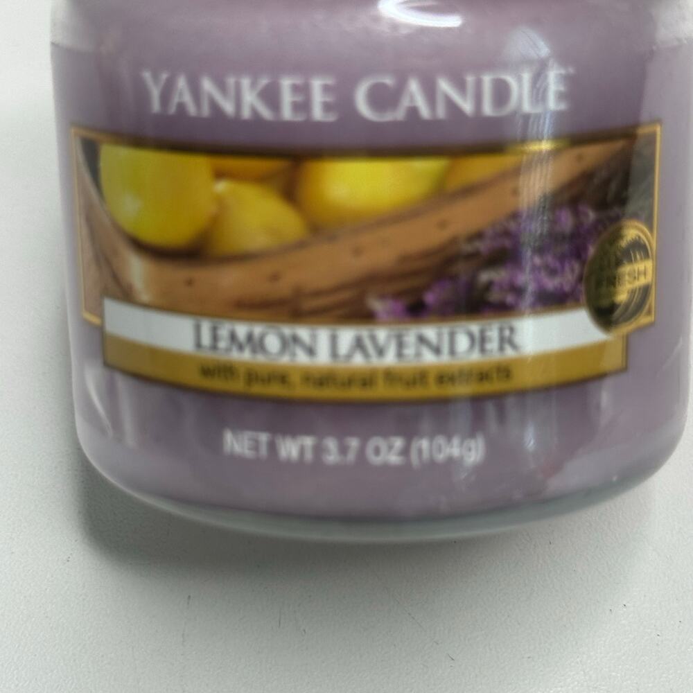 Yankee Candle LEMON LAVENDER Small Jar Candle 3.7 oz New